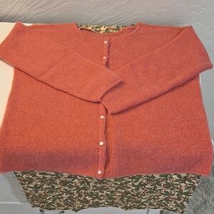 Sezane Coral Cardigan Sweater